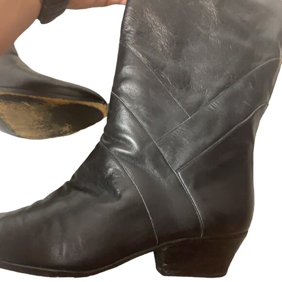 Vintage 80’s custom leather boots Spain - Picture 2 of 7